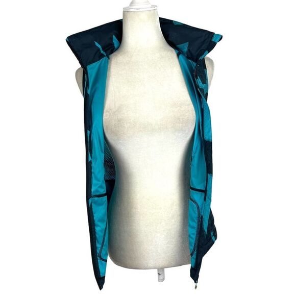 Lululemon Pack-It Sleeveless Hooded Vest Back Spin Stroke Peacock Lightweight 2 - Picture 15 of 16